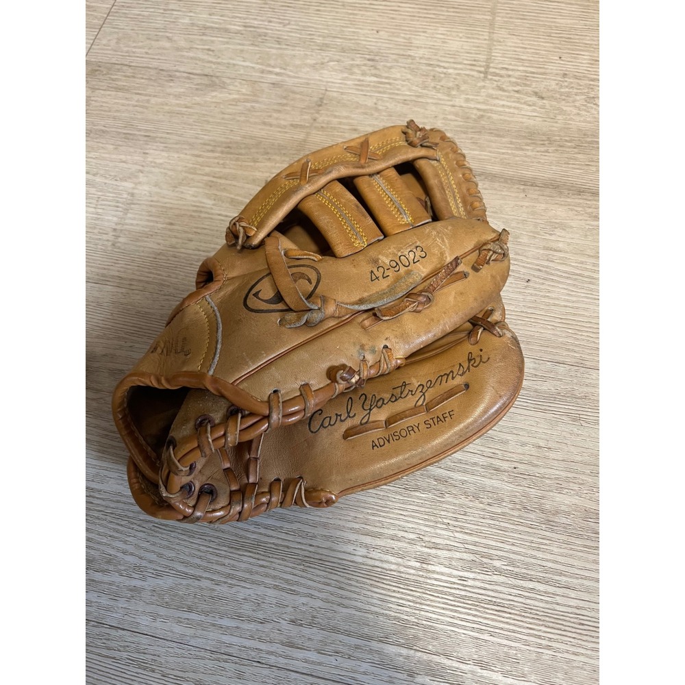 Spalding Carl Yastrzemski Advisory Staff Baseball Glove 42-9023 Tan Leather‎ RHT